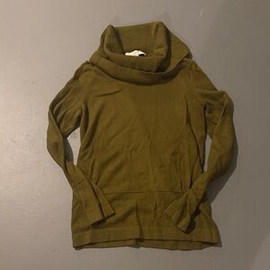 LOFT Olive Cowl Neck Sweater